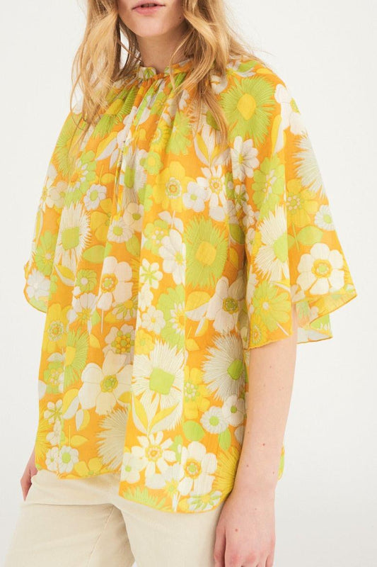 Lorette Flowing Blouse - Yellow