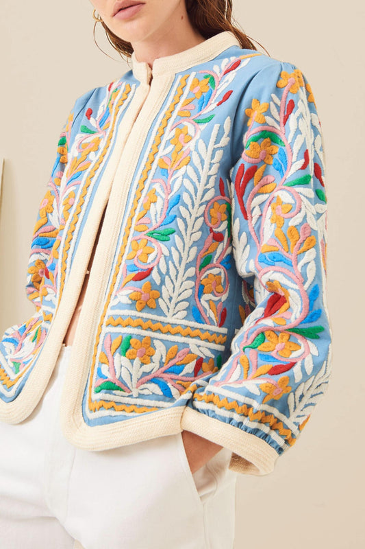 Handy embroidered cotton jacket