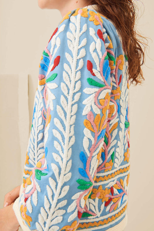 Handy embroidered cotton jacket