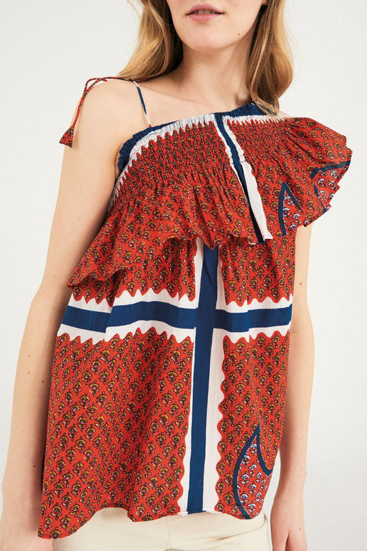 Gisele Off-Shoulder Top - Red