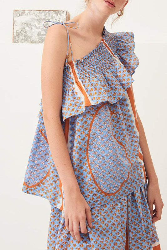 Gisele Off-Shoulder Top - Sky Blue