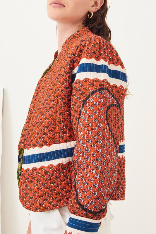 Gisele Quilted Cotton Jacket - Red