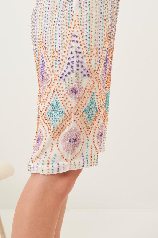 Emilia Embroidered Shorts - White