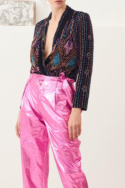 Emilia Embroidered Jacket - Black