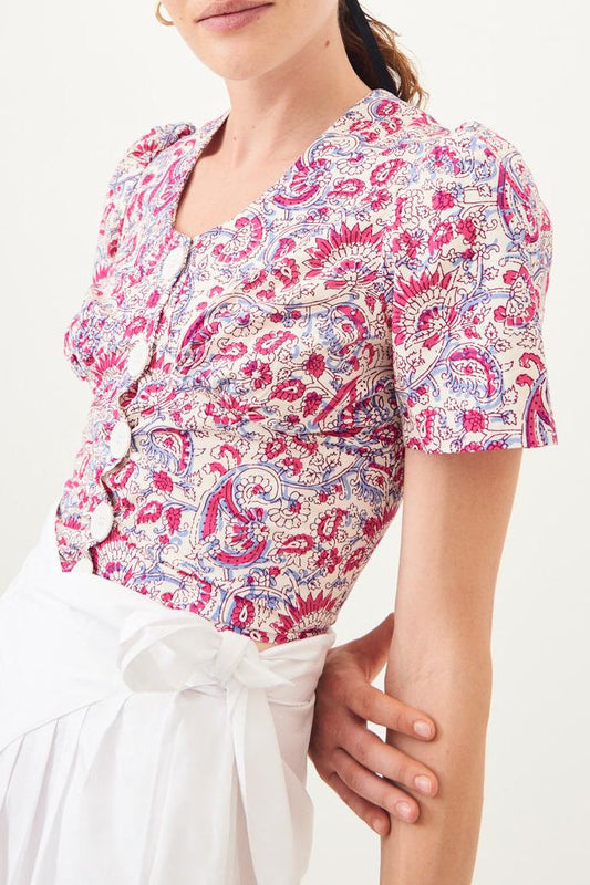 Chérie Poplin Crop Top - Pink