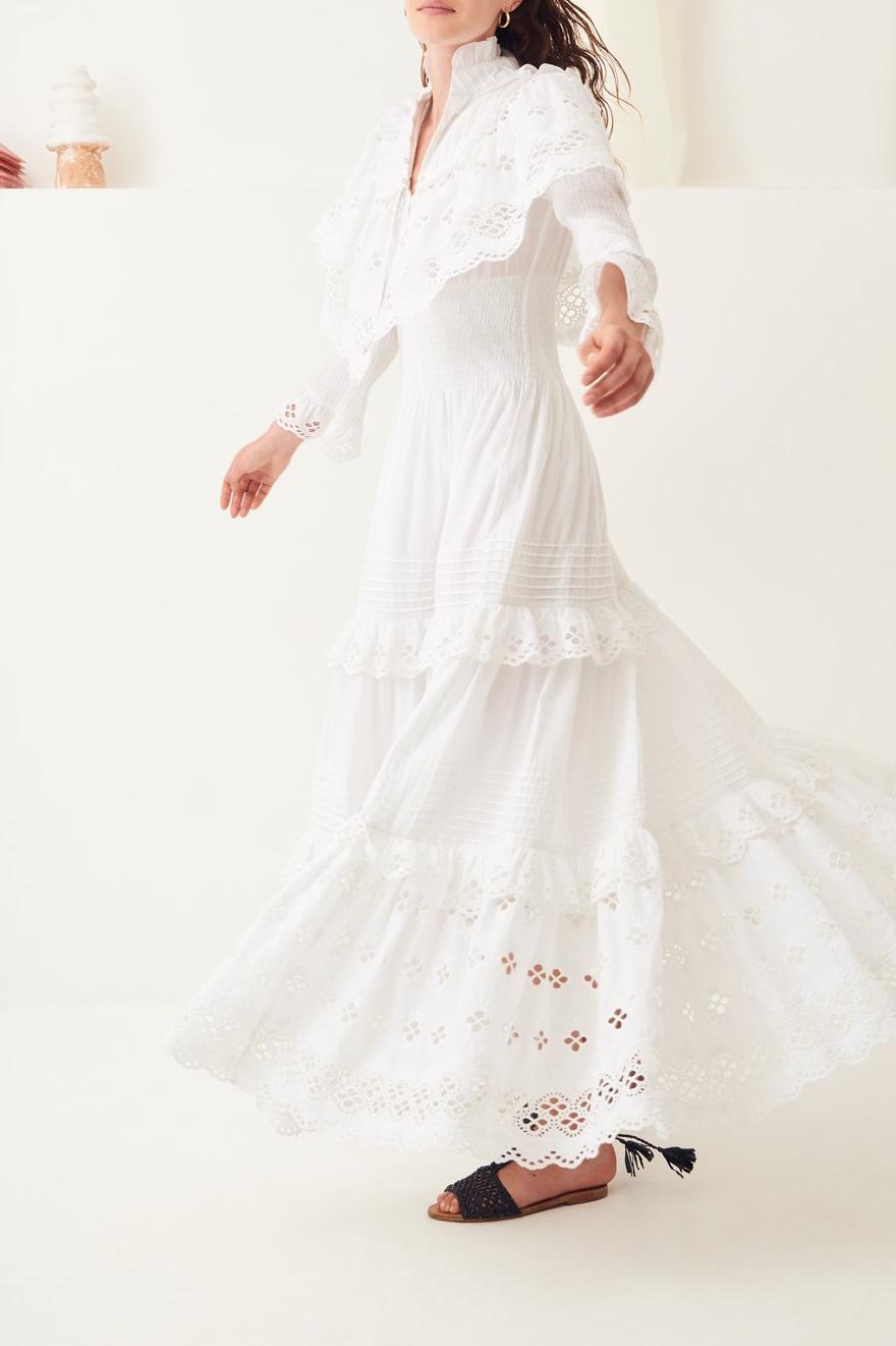 Ally Lace Maxi Dress - White