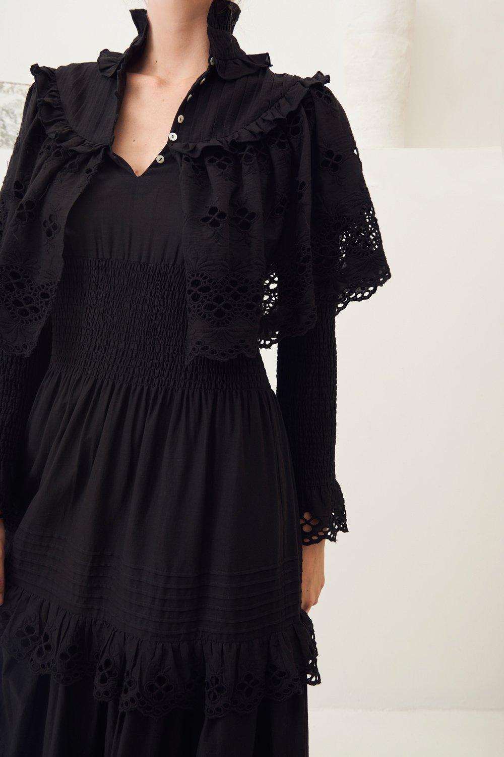 Ally Lace Maxi Dress - Black
