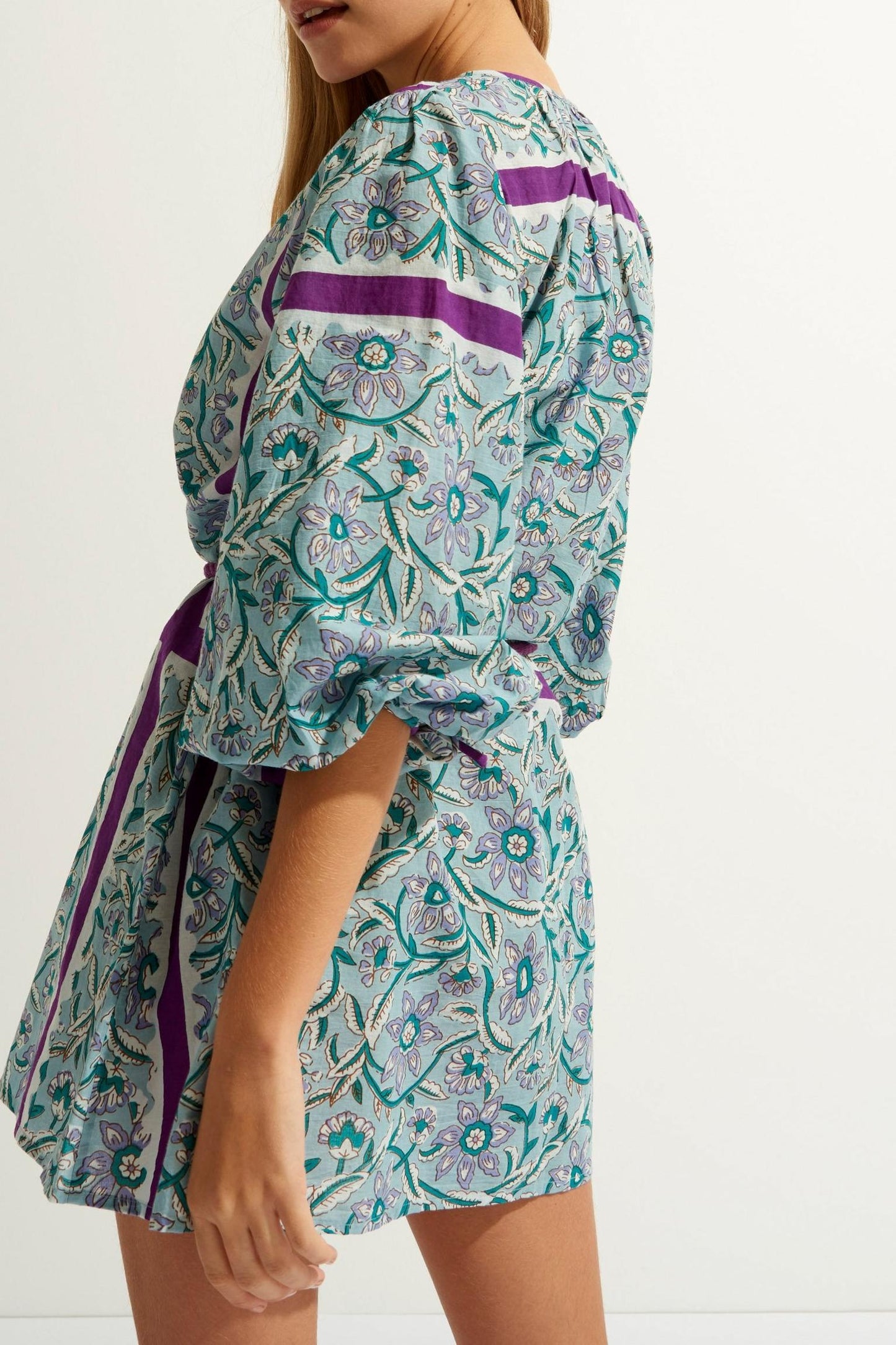 Marius Printed Blouse Dress - Blue