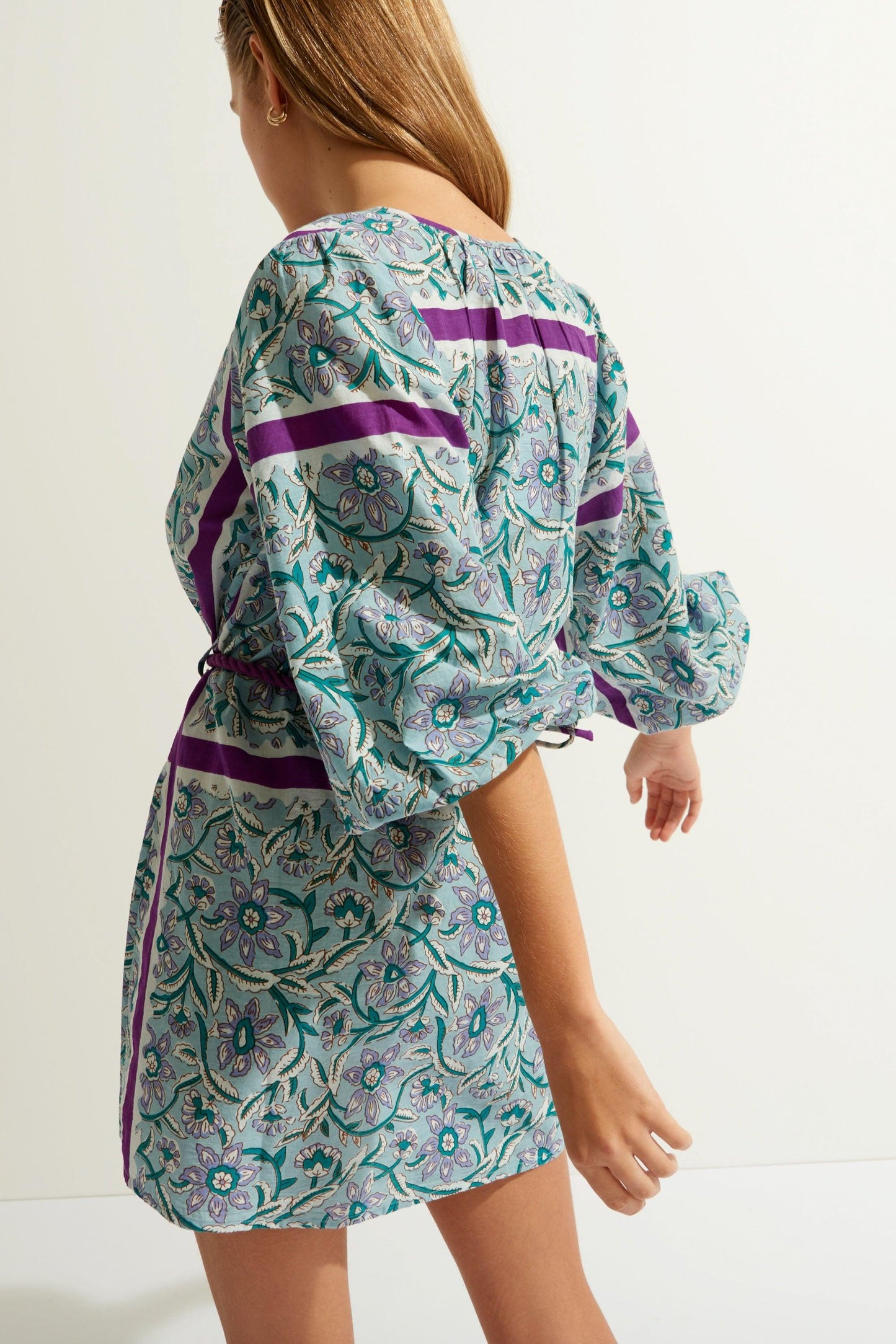 Marius Printed Blouse Dress - Blue