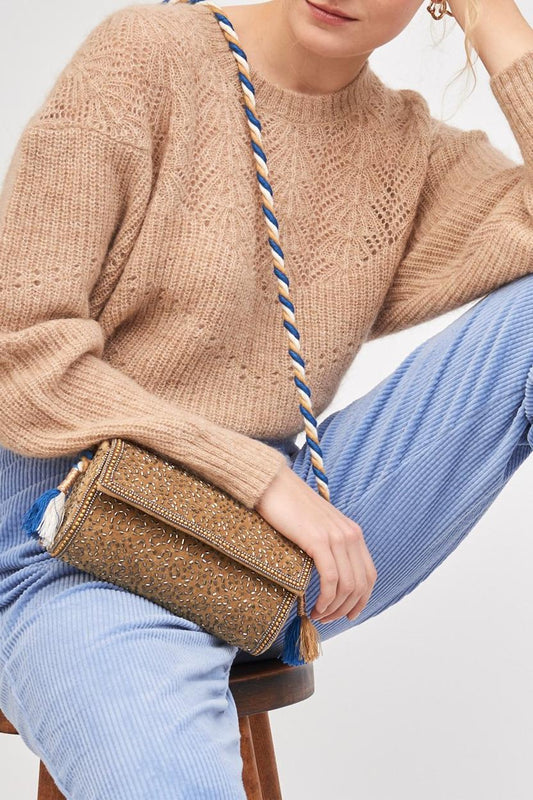 Jersey calado de Woolah - Crema