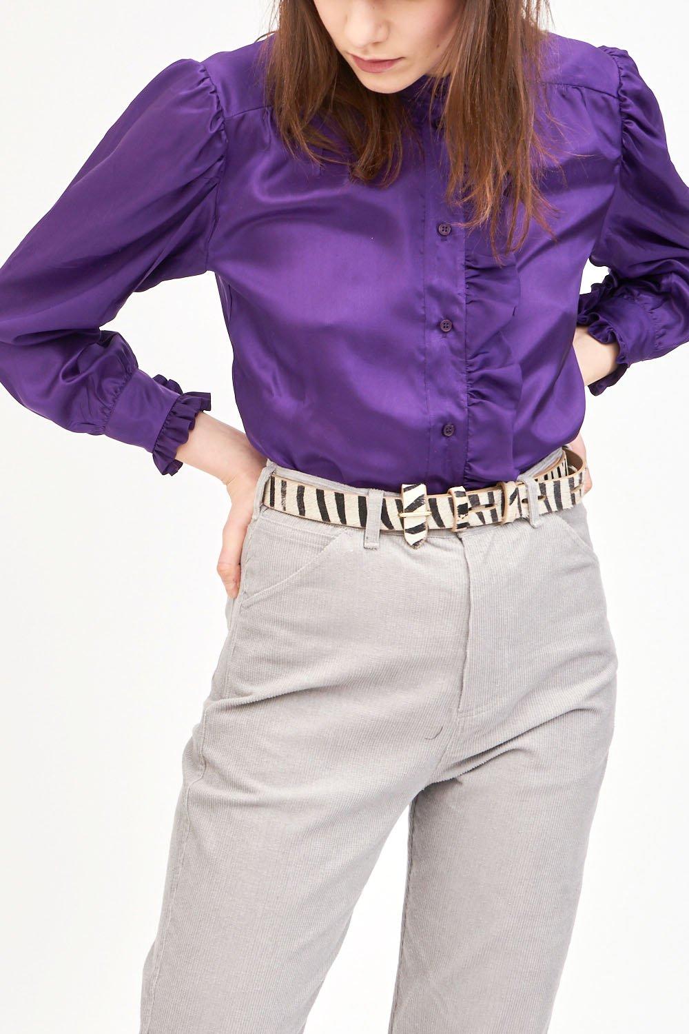 Cinturón de cuero West - Estampado de cebra