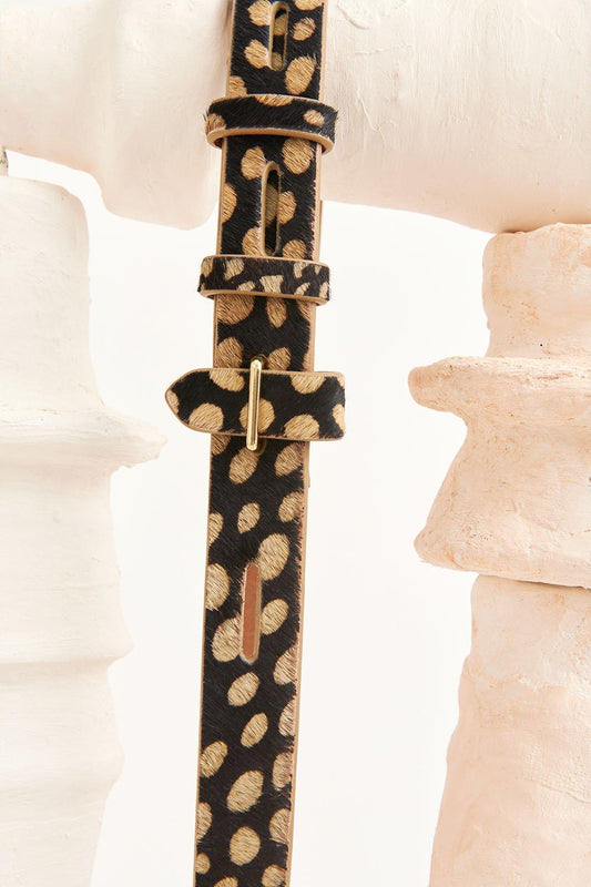 West Leather Belt - Polka Dot