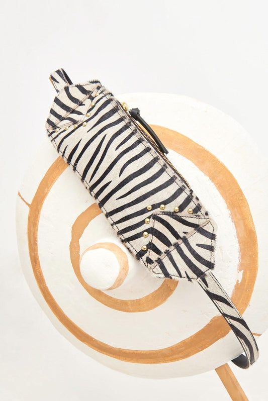 West Leather Fanny Pack - Zebra-Print