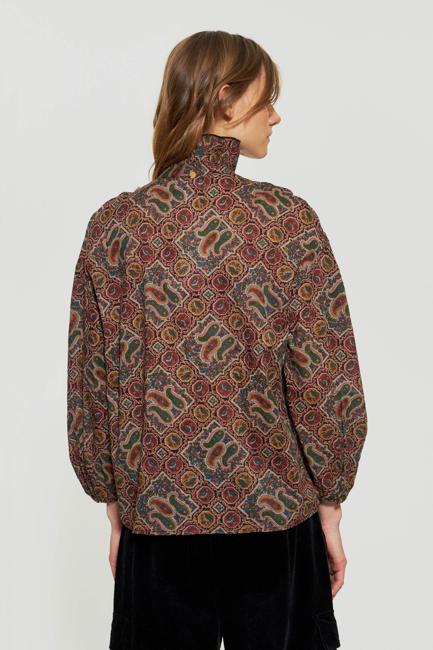Zina print blouse
