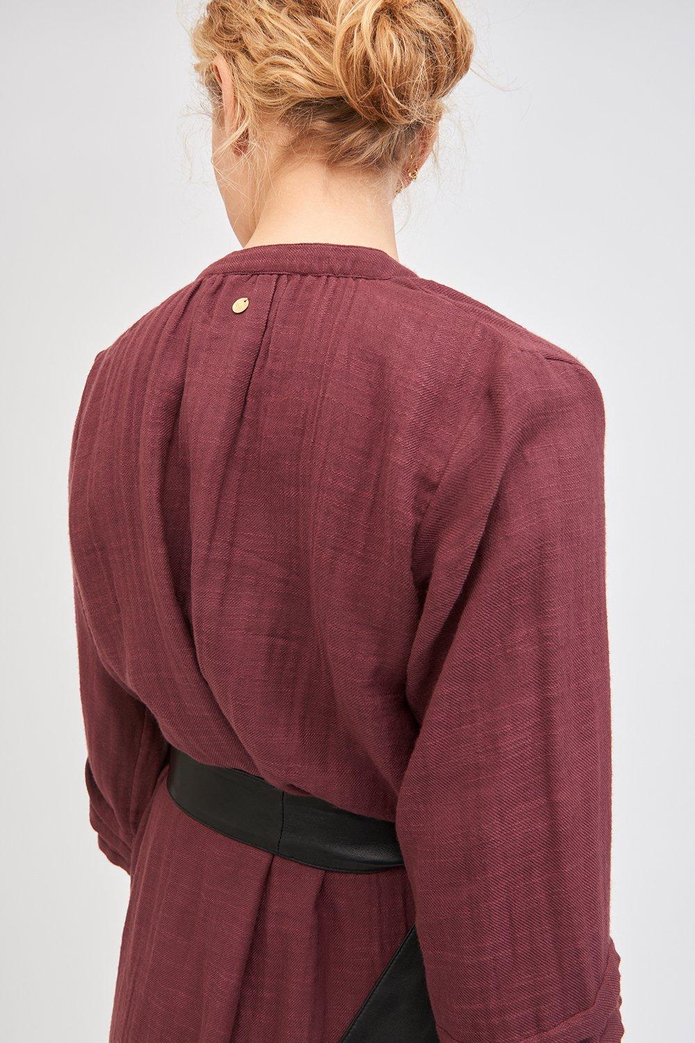 Agar Dress - Burgundy