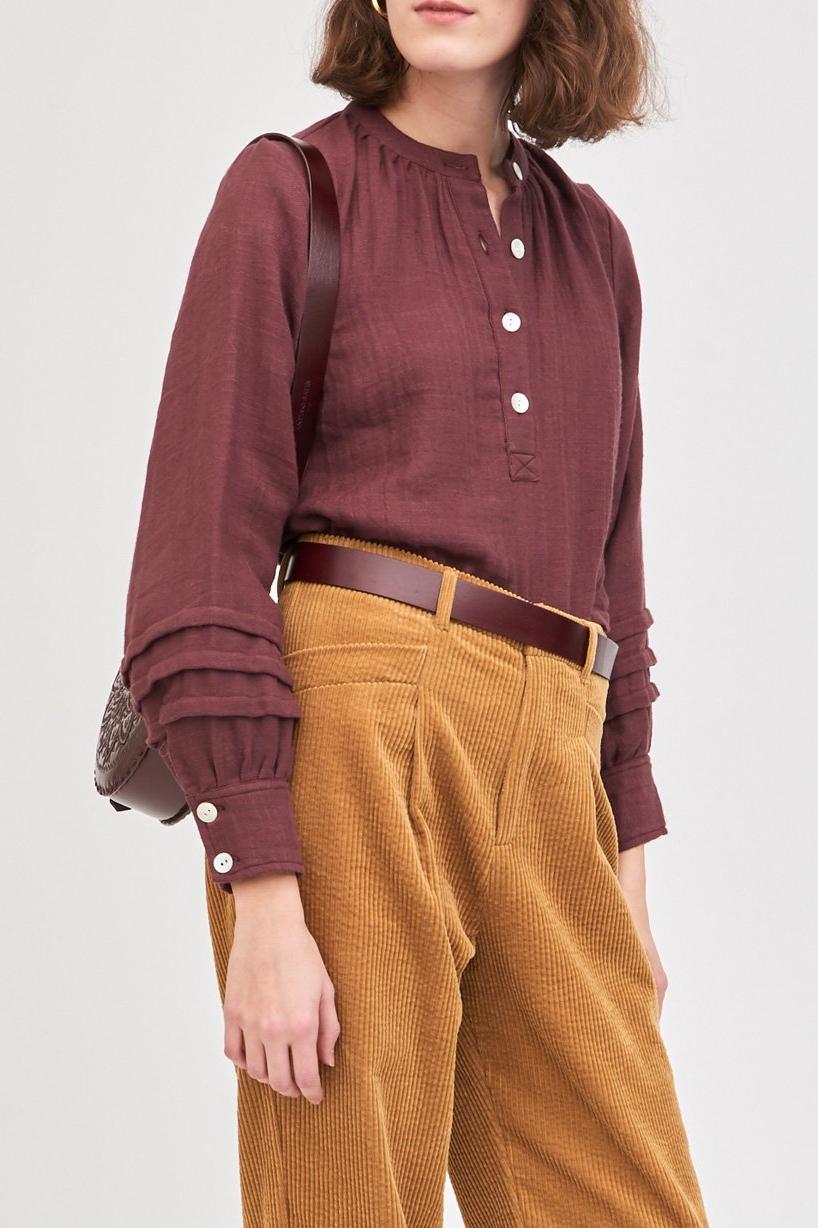 Agar Blouse - Burgundy