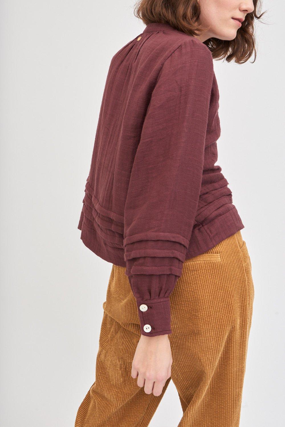Agar Blouse - Burgundy