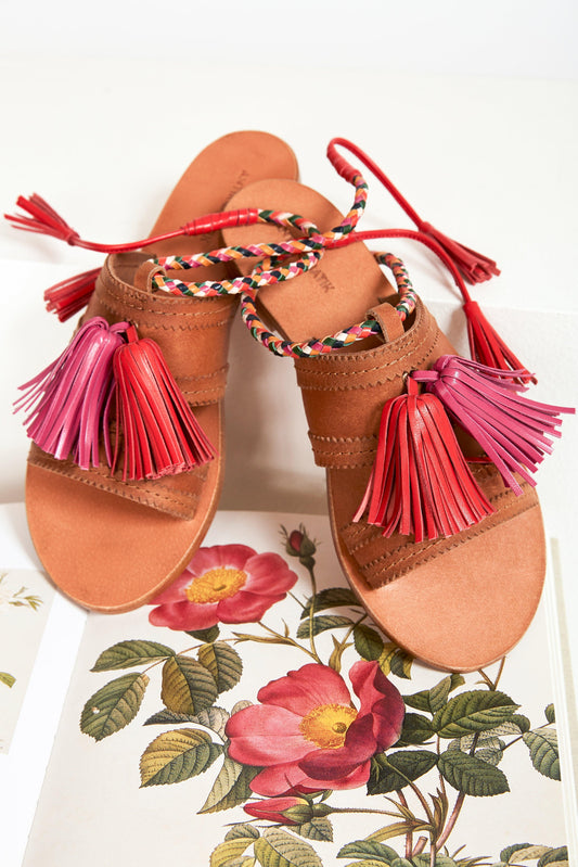 Sandalias de piel color camel Youri