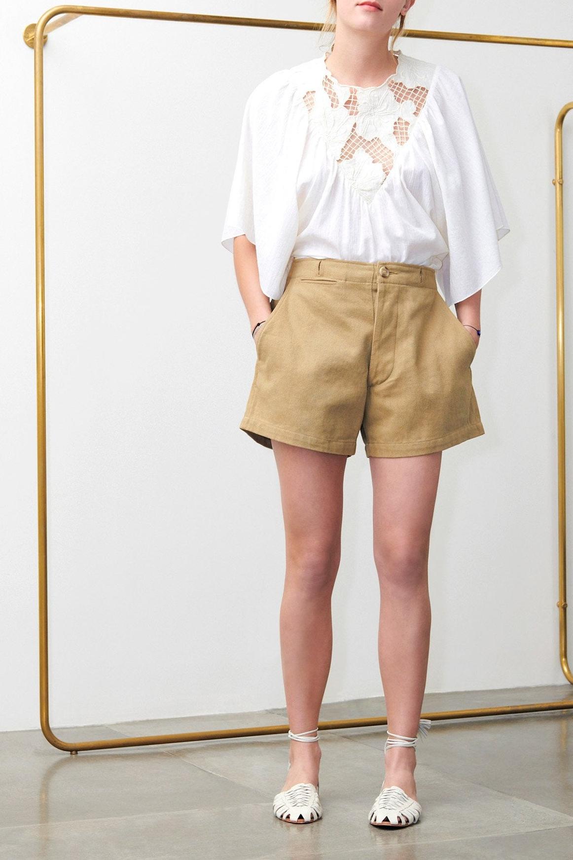 Pantalones cortos color caqui