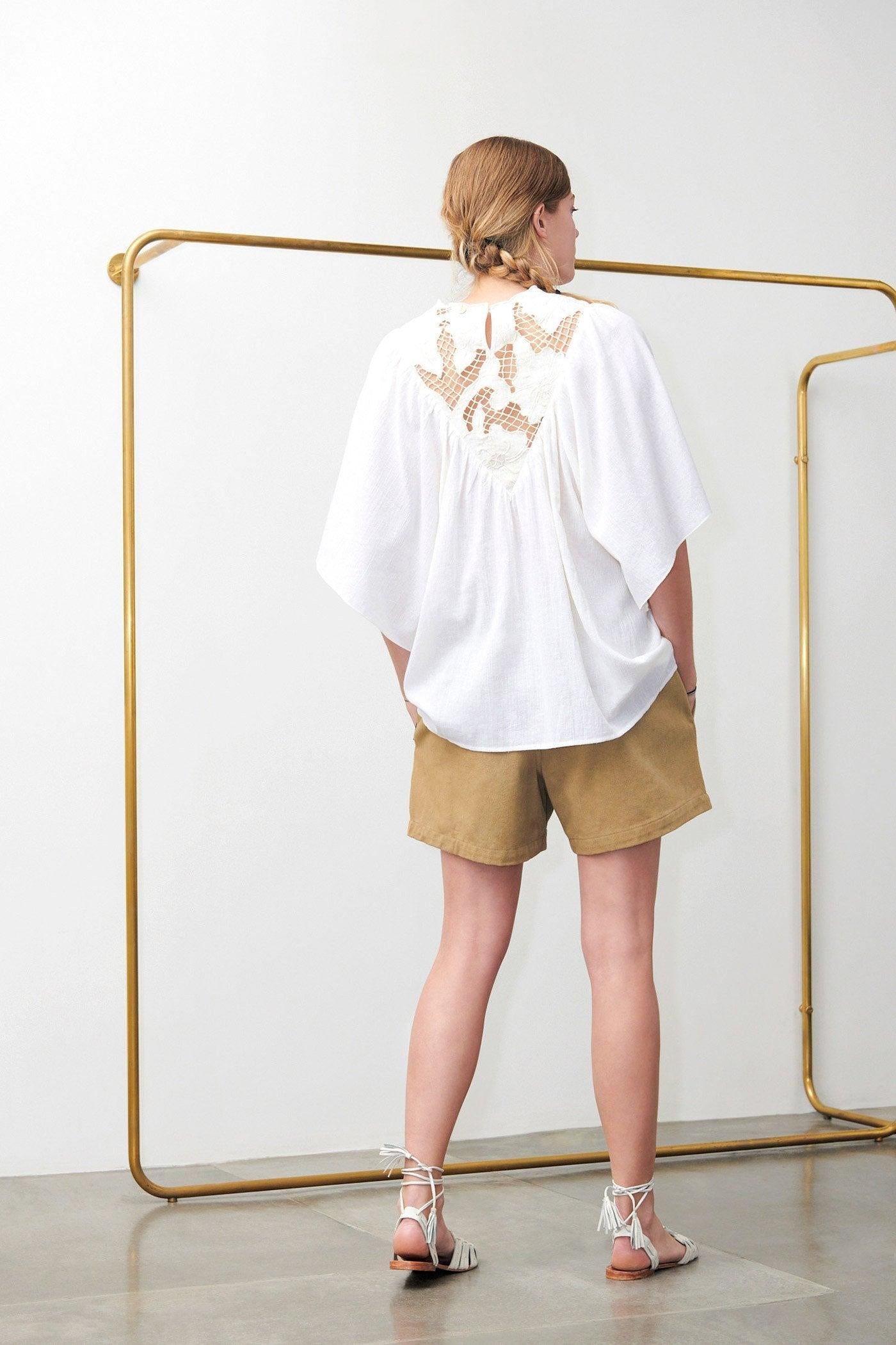 Pantalones cortos color caqui