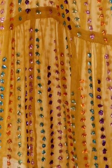 Vestido largo con lentejuelas Louise - Mostaza