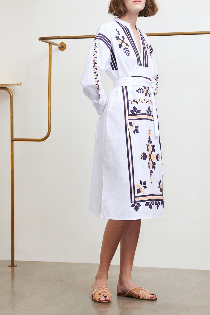 Anika White Midi Dress