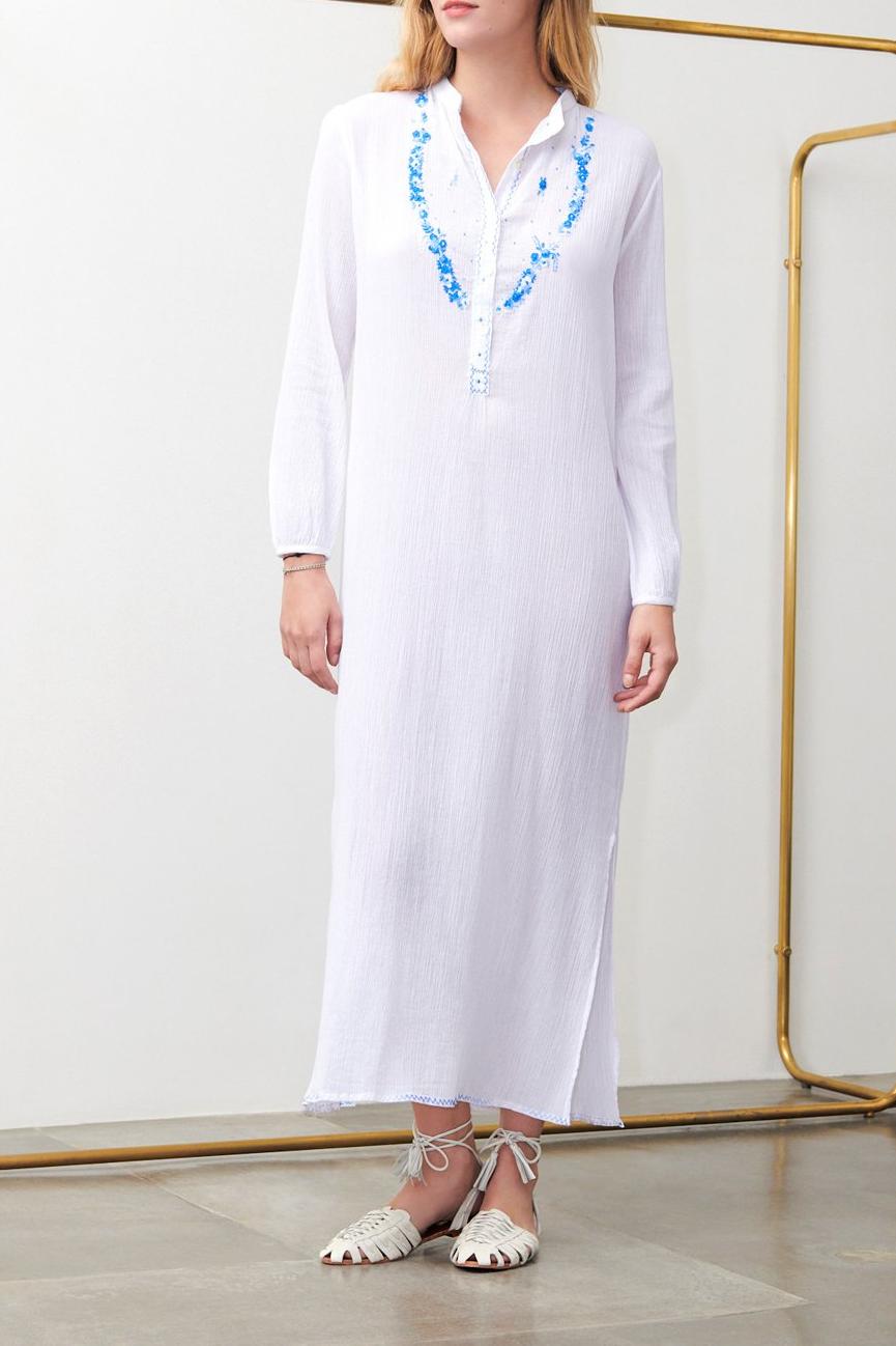 Albane Long White Dress