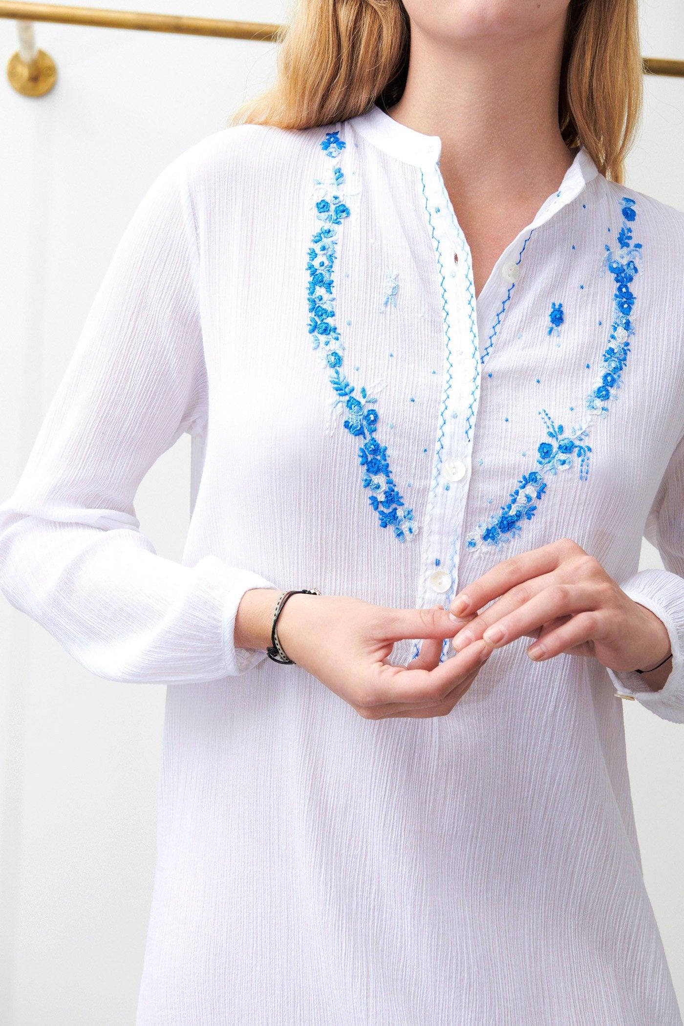 Albane Long White Dress