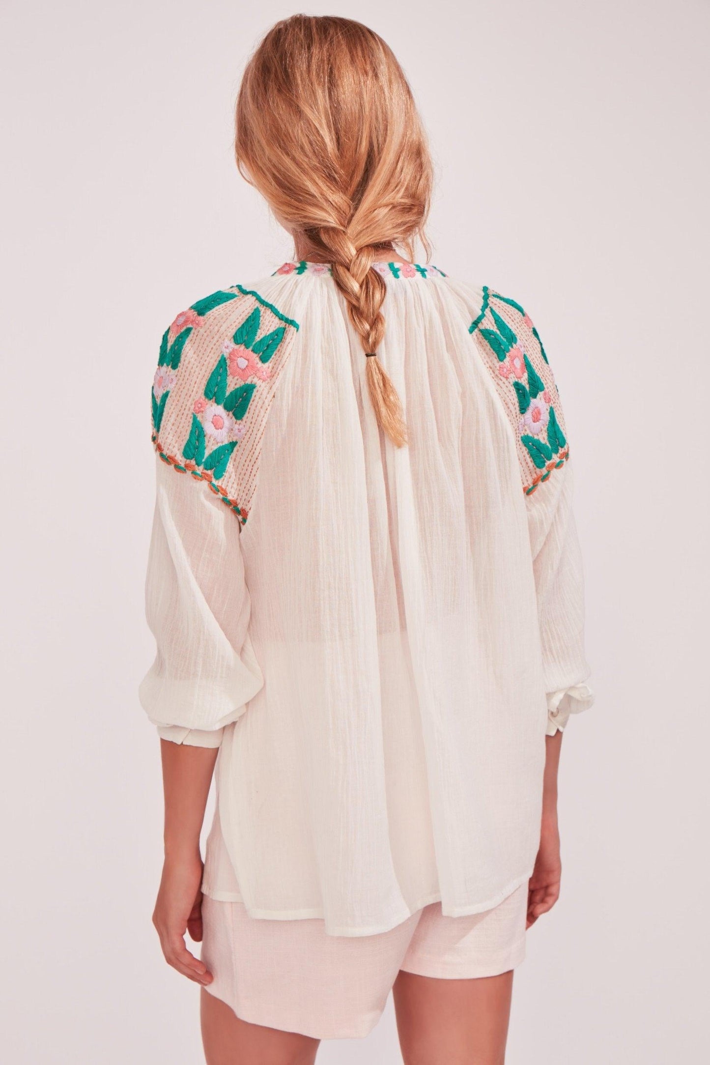 Tikka White Embroidered Blouse