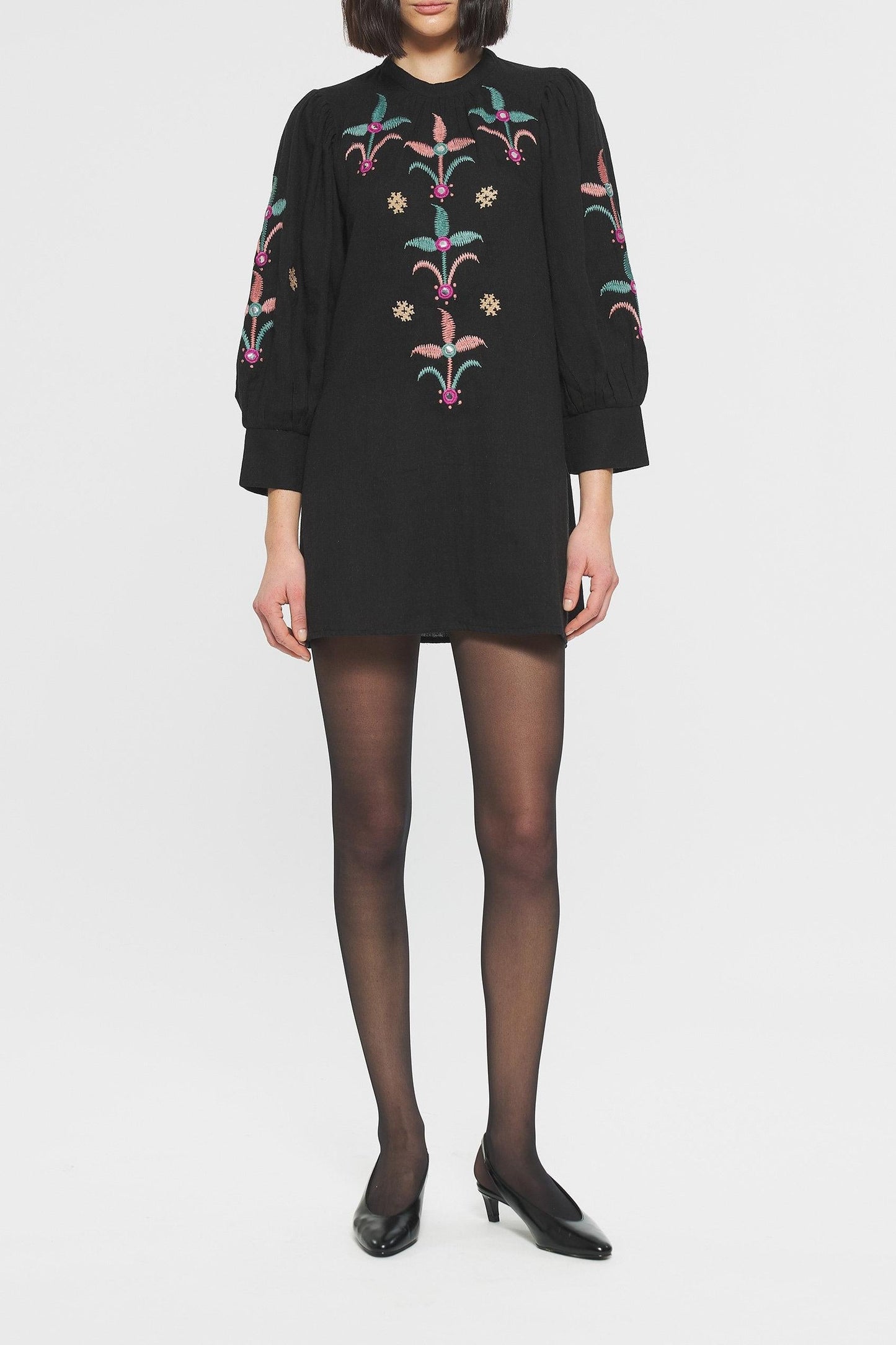 Rafi Embroidered Mini Dress