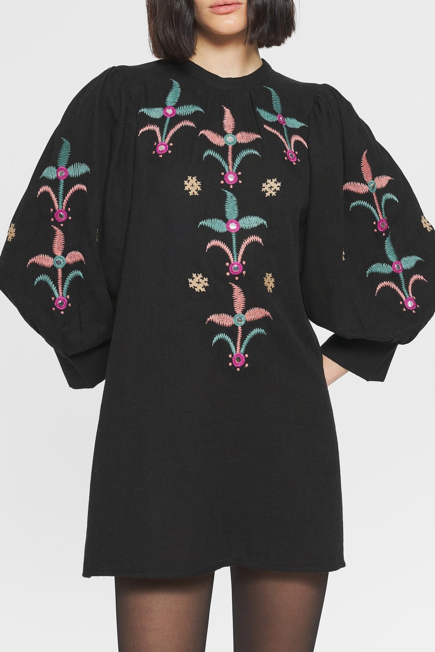 Rafi Embroidered Mini Dress