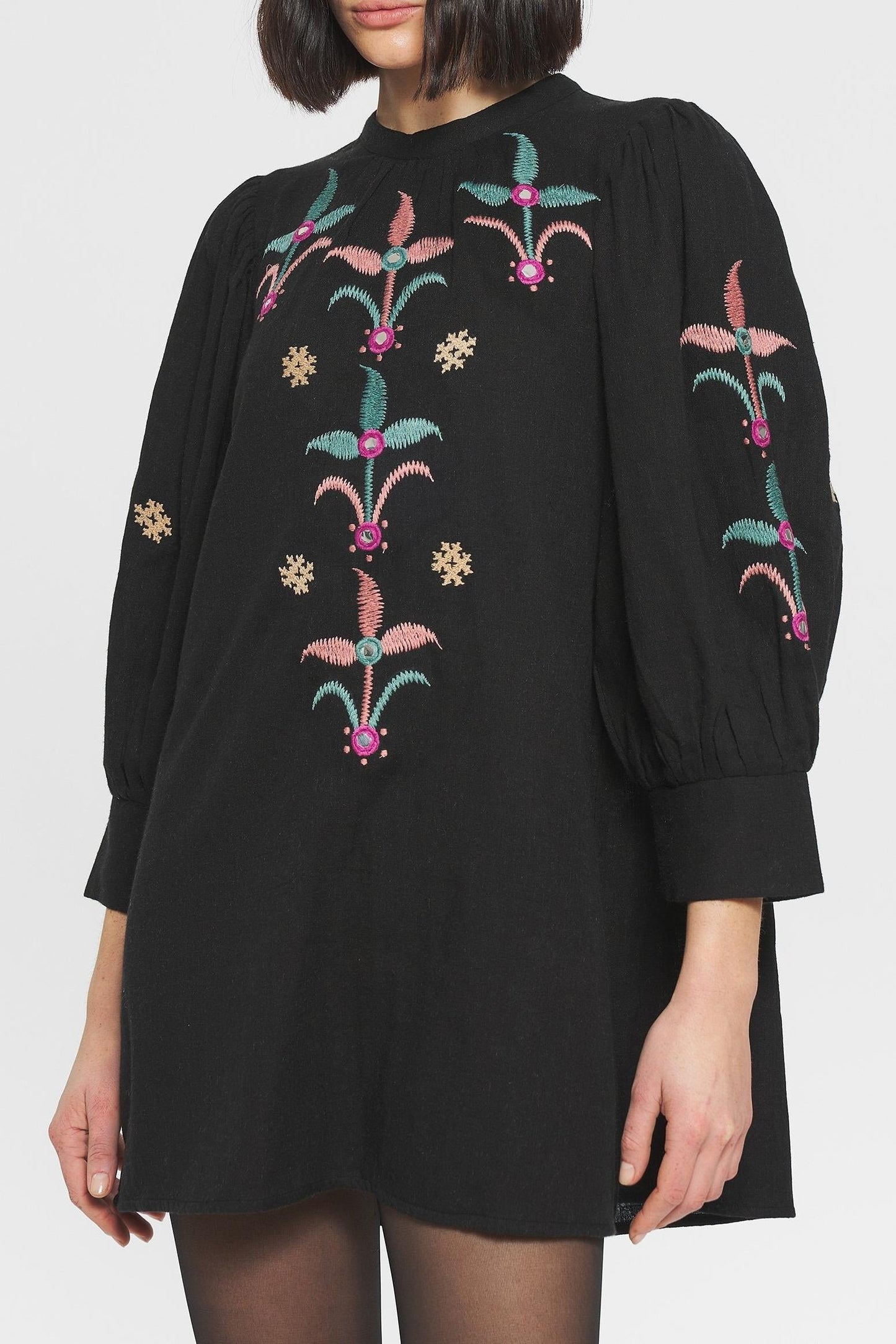 Rafi Embroidered Mini Dress