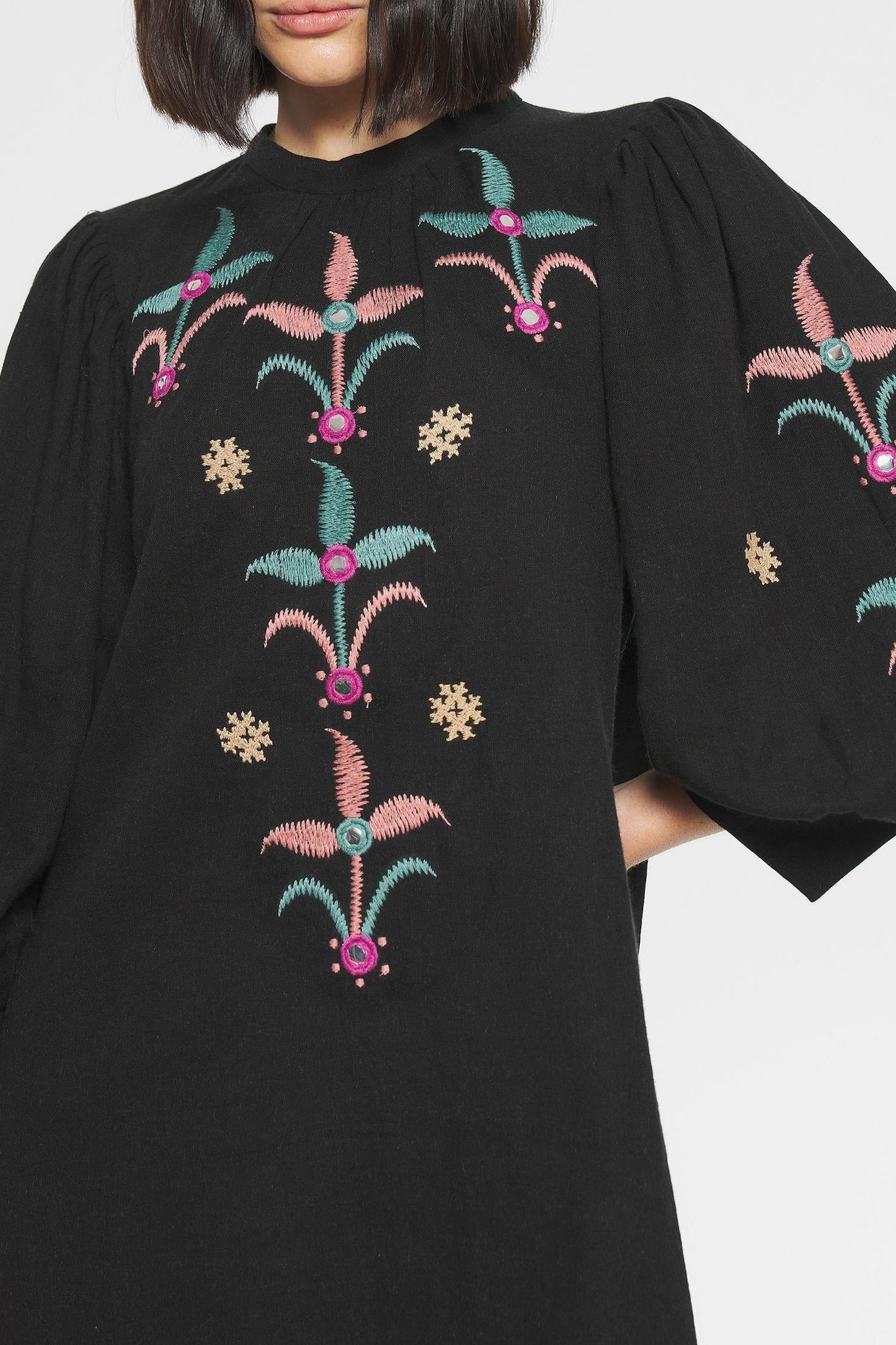 Rafi Embroidered Mini Dress