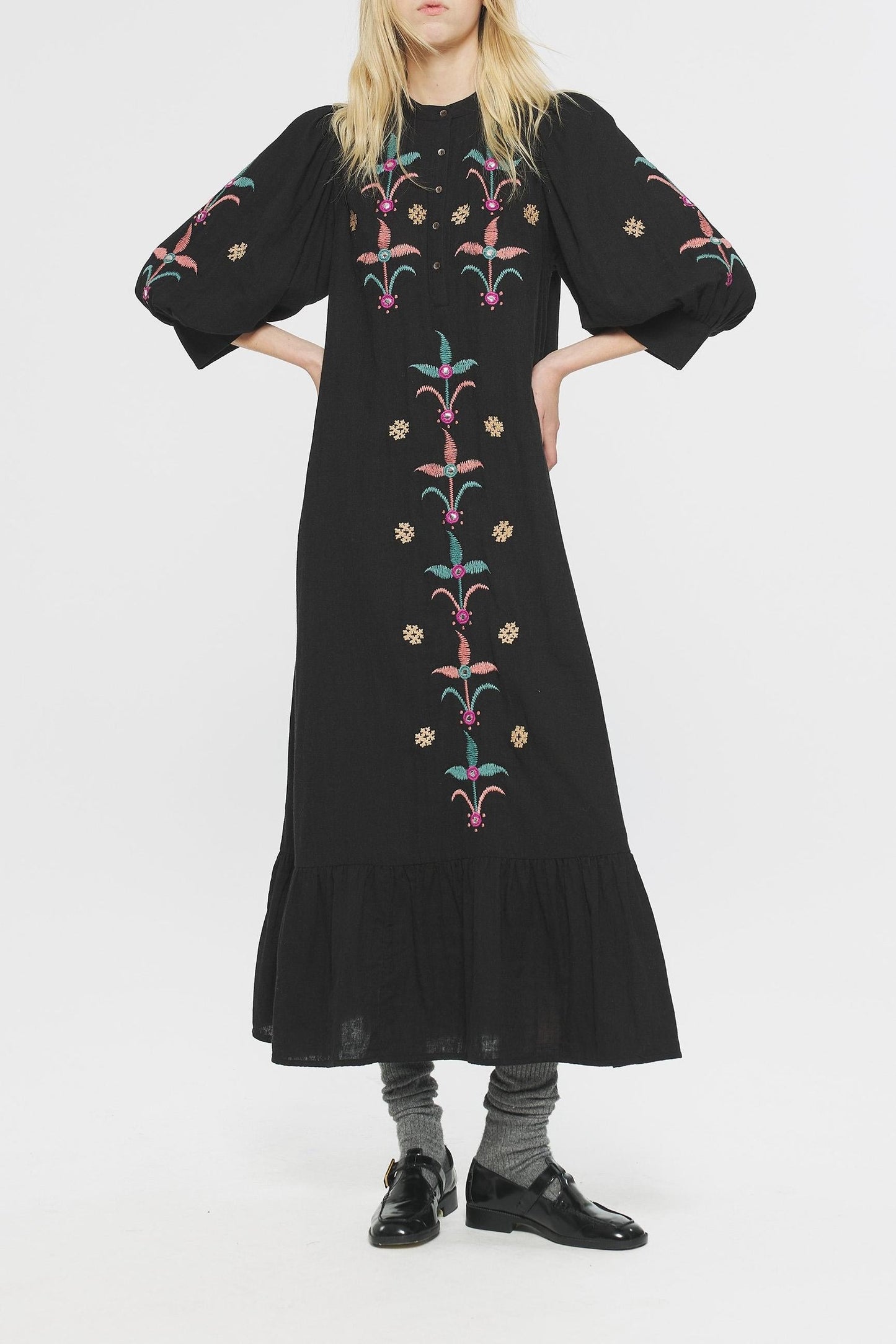 Rafi Embroidered maxi dress