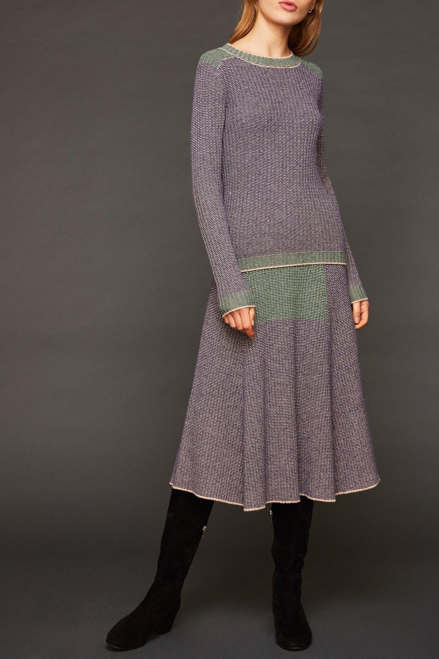 Suéter de punto azul Lina