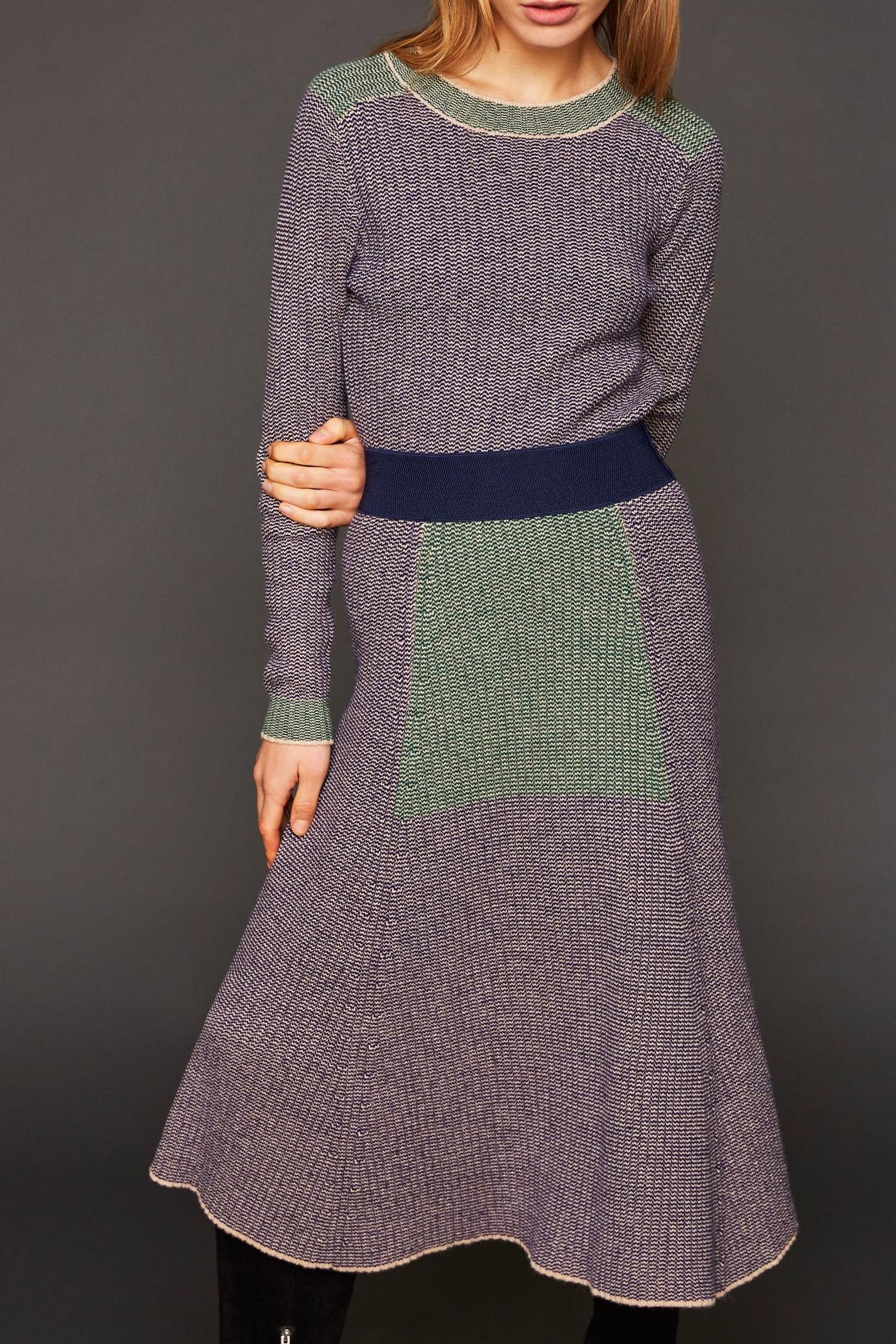 Suéter de punto azul Lina