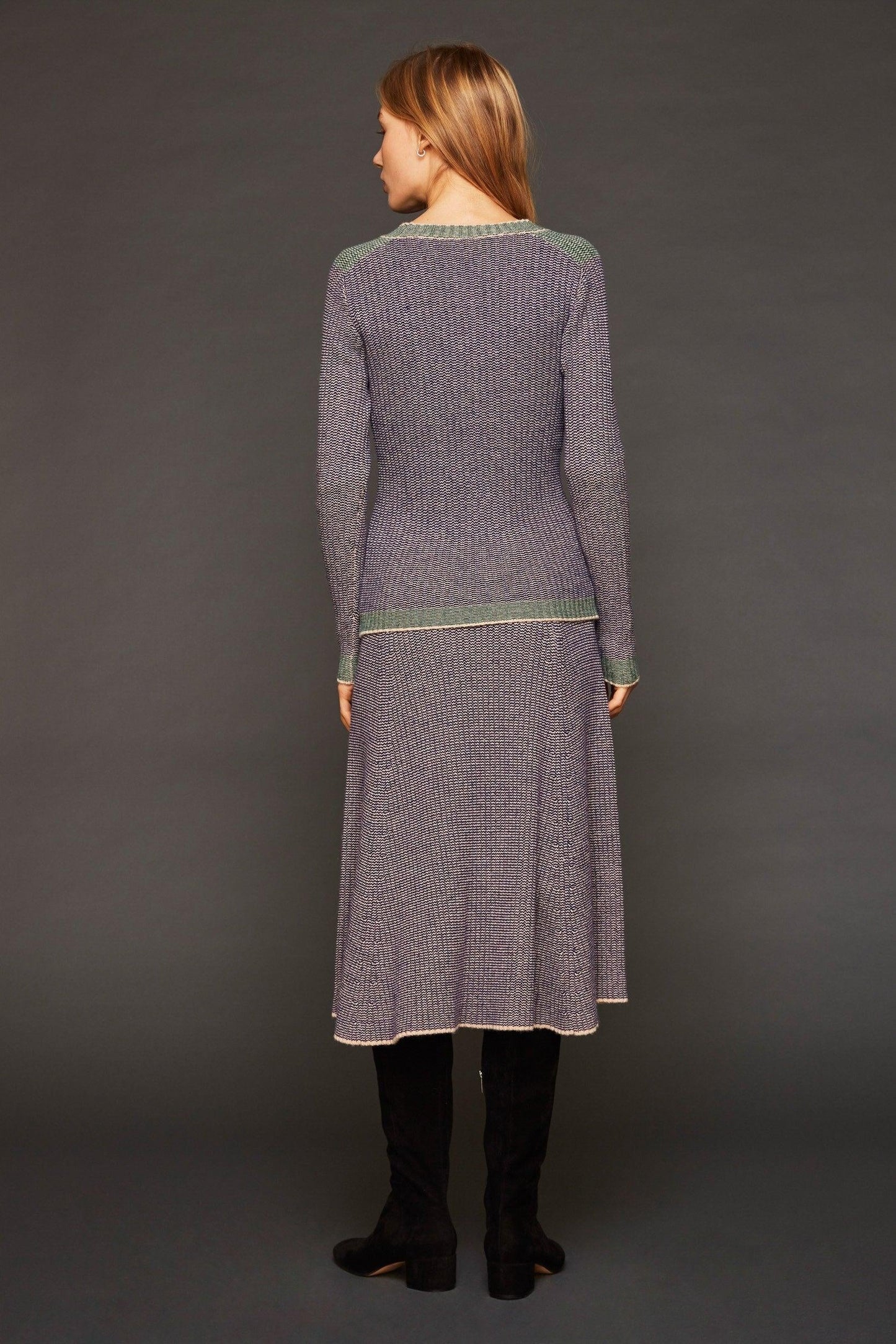 Suéter de punto azul Lina