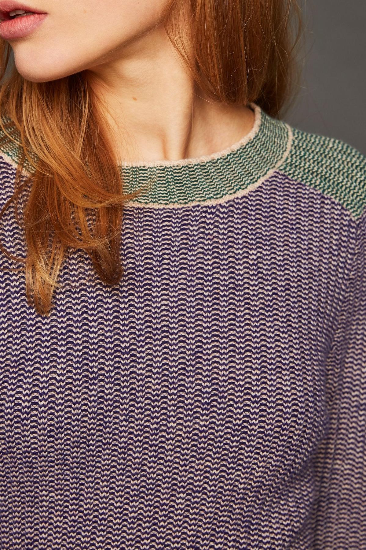 Suéter de punto azul Lina