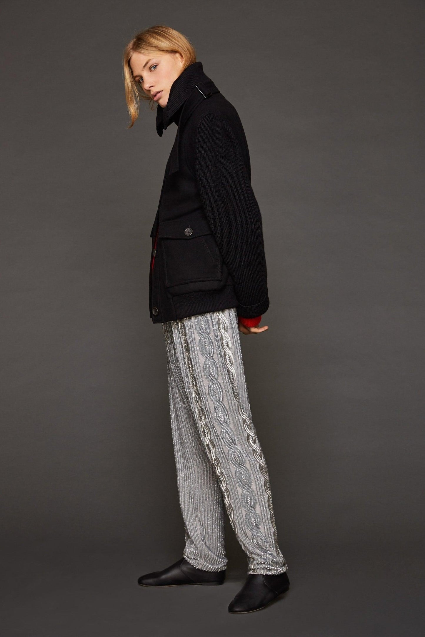 Bi-material Corte Jacket