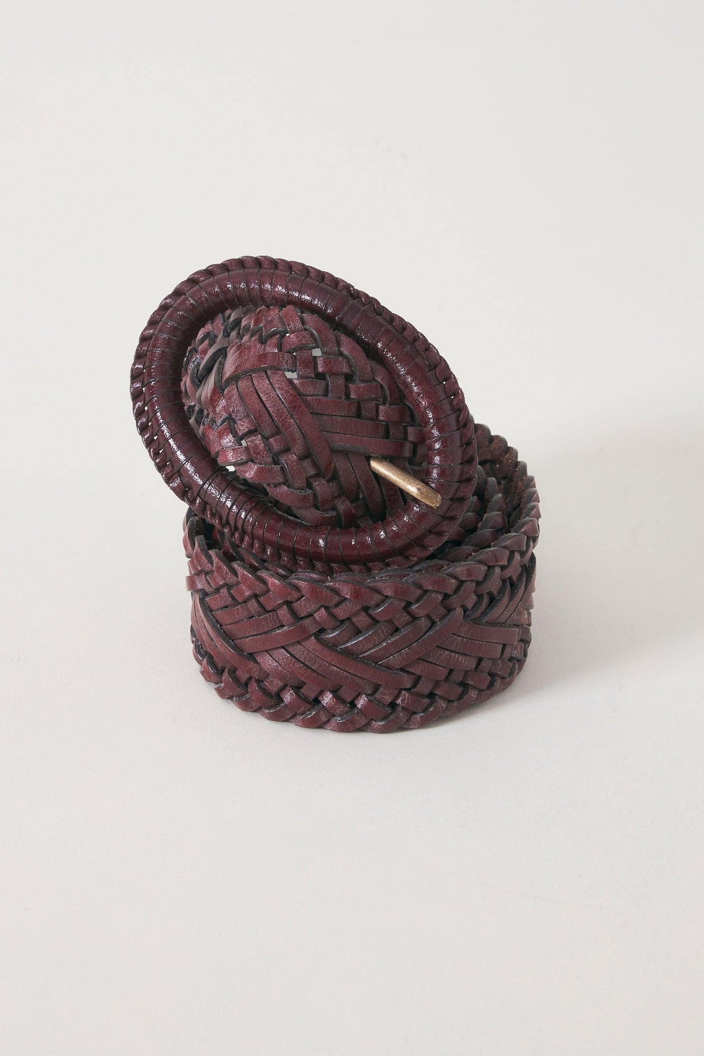 Lace-style openwork leather belt Galy