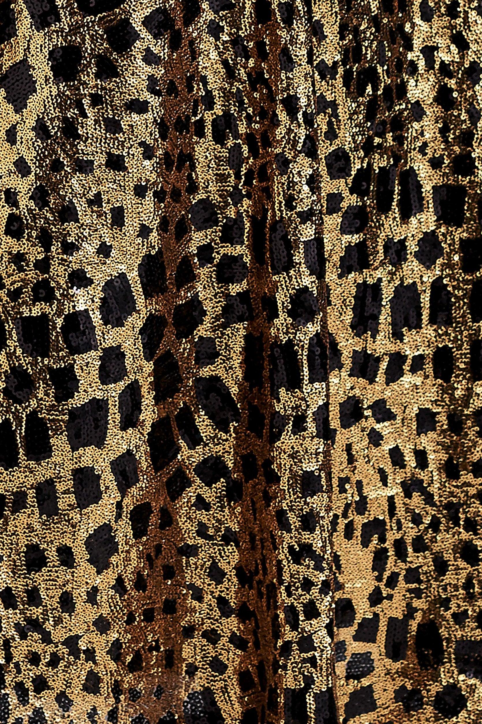 Jupe évasée à sequins dorés Baguy
