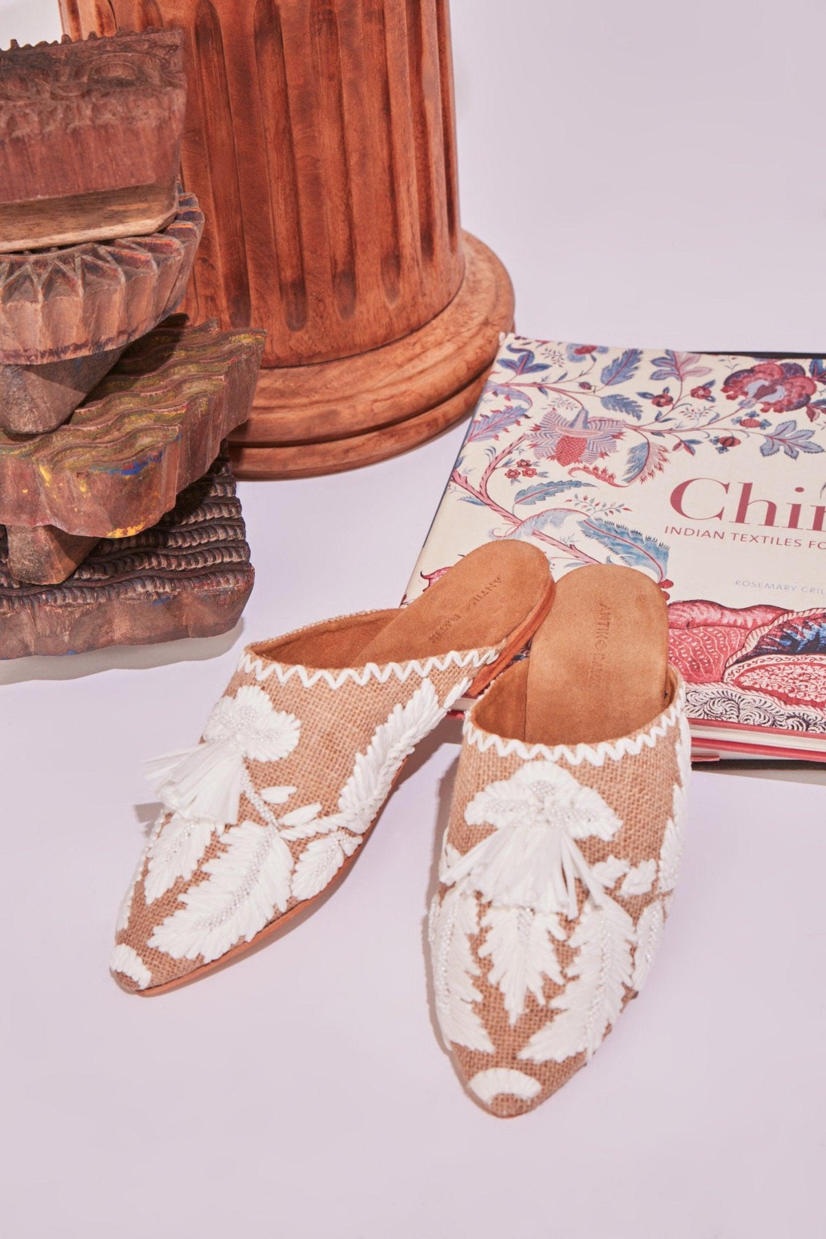 Leah Embroidered Raffia Mules | Boho Chic Ready-to-wear | ANTIK BATIK ...