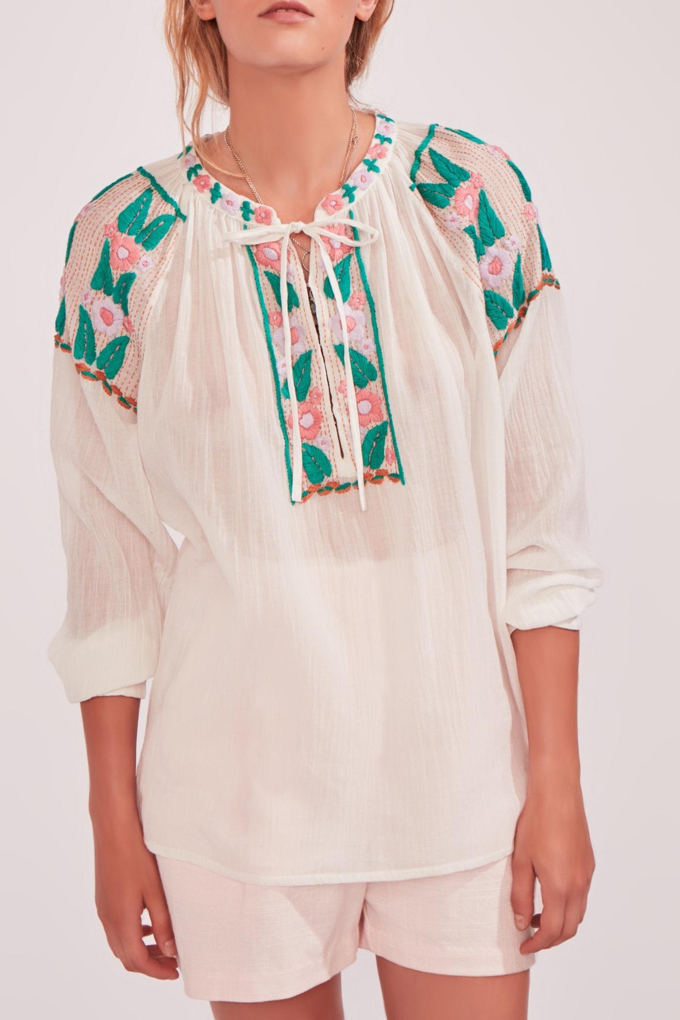 Tikka White Embroidered Blouse