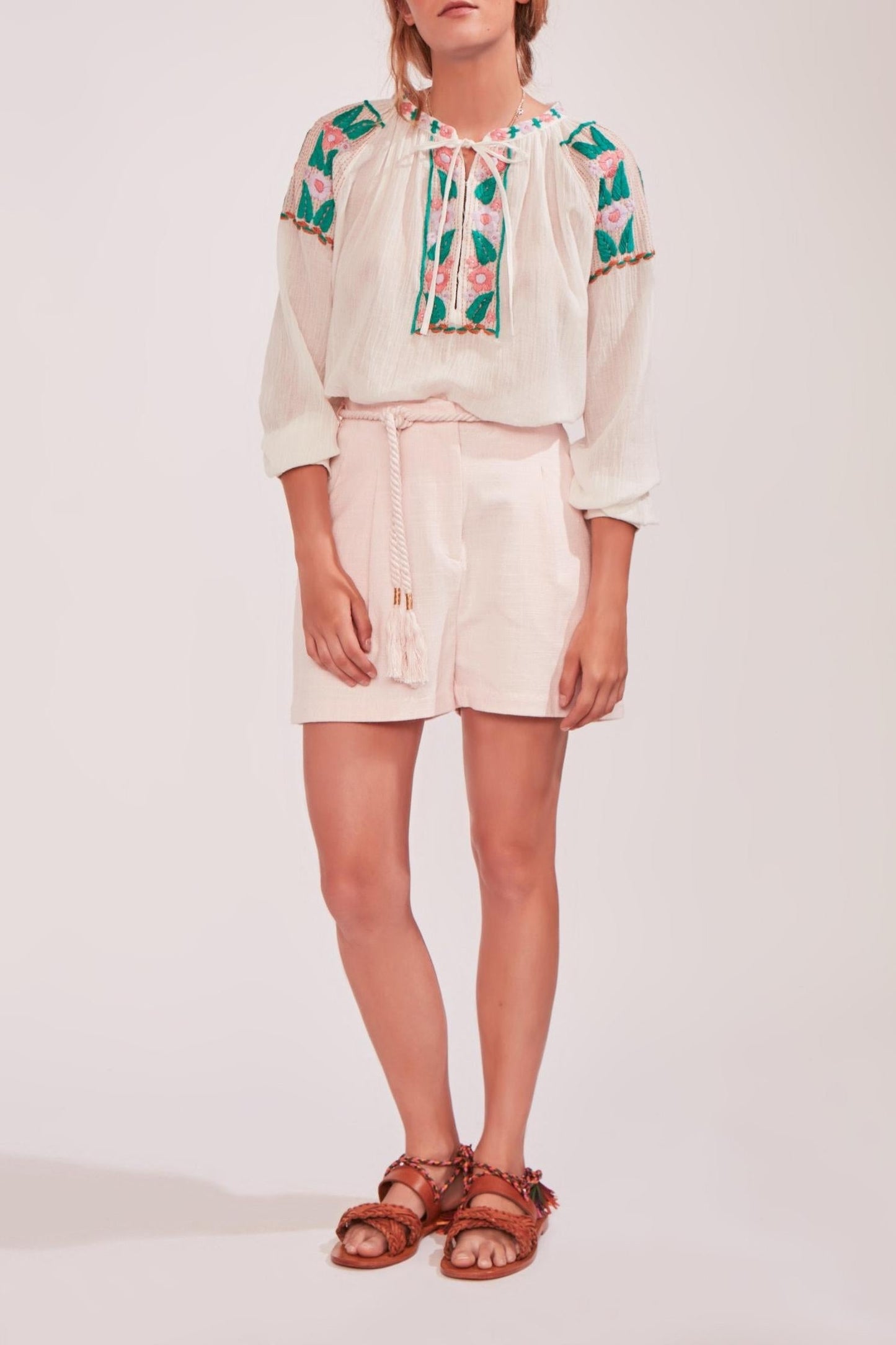 Tikka White Embroidered Blouse