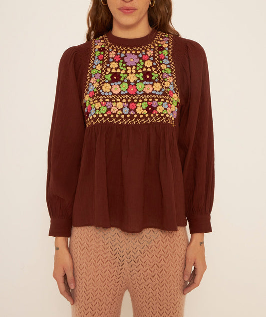 Blouse brodée Line