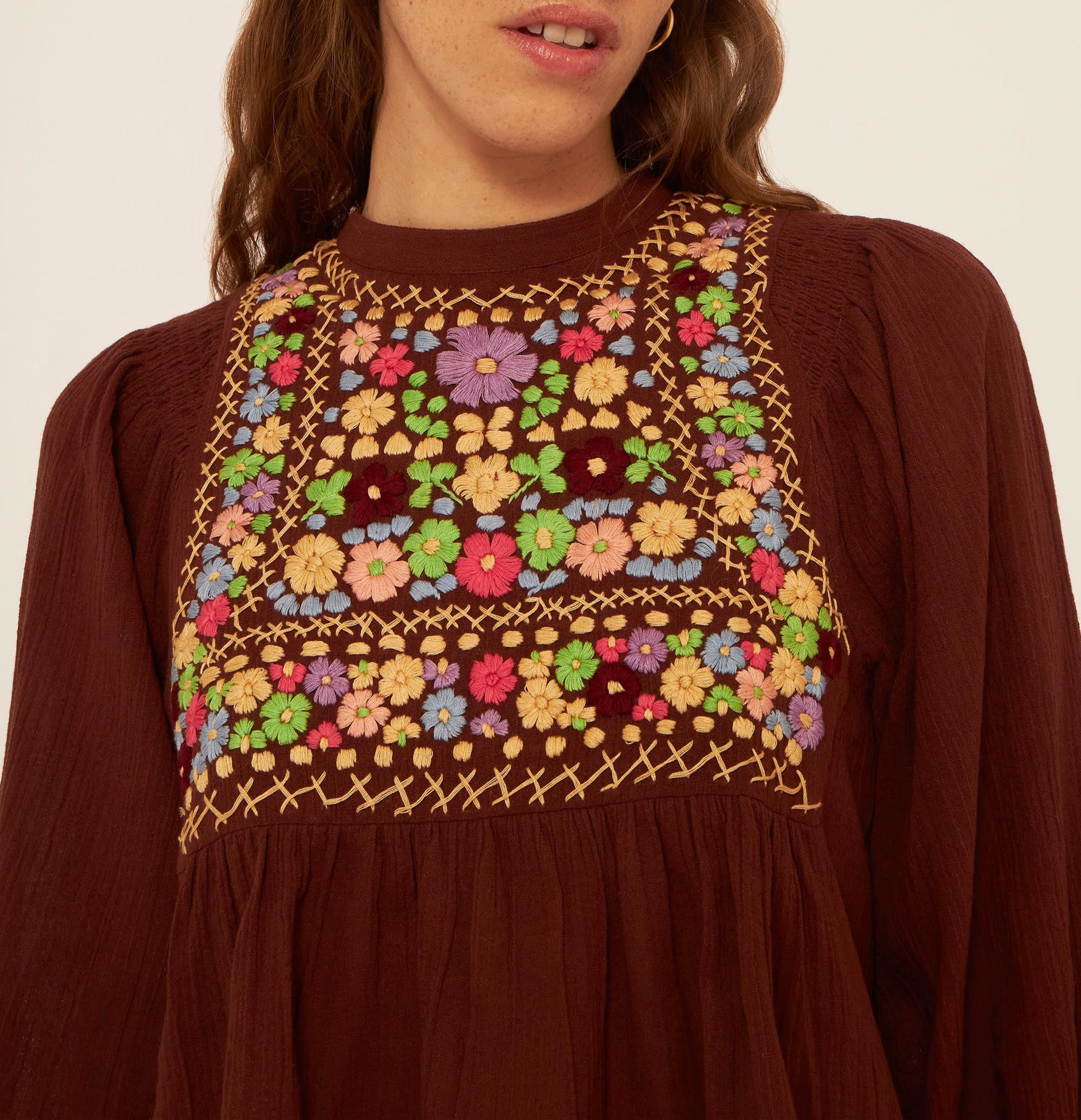 Blouse brodée Line