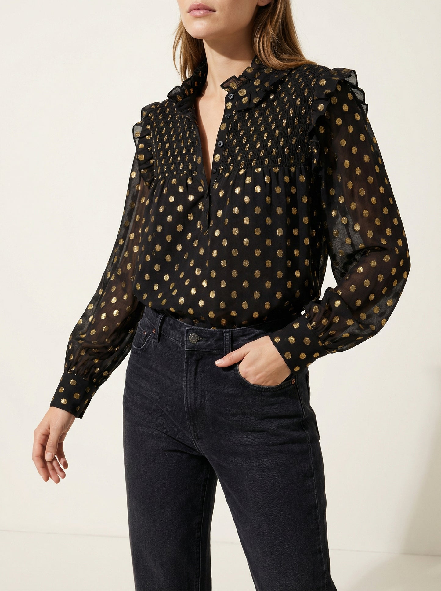 Blouse à pois Dova