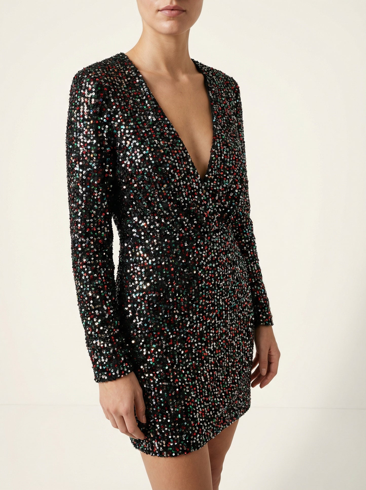 Multicolored sequin dress