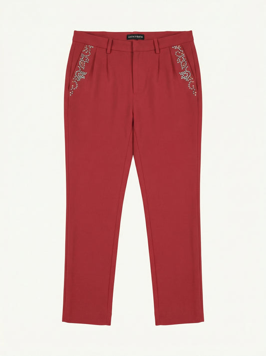 Pantalón rojo ladrillo