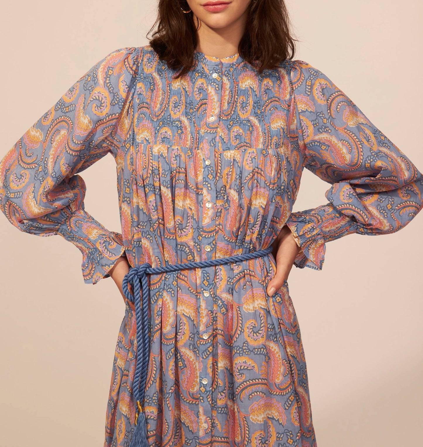 vestido largo estampado Pietra